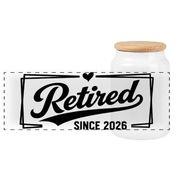 Batteur Retraité Légendaire Toujours en Rythme - Boîte à biscuits avec couvercle en bois - blanc - Devant