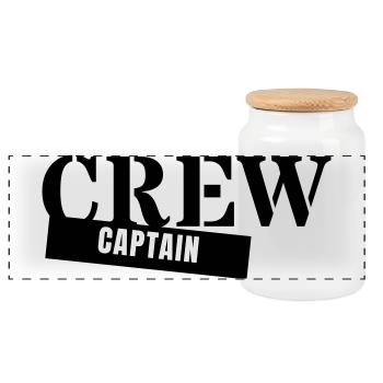 Capitaine d’équipage - Capitaine, Chef de groupe - Boîte à biscuits avec couvercle en bois - blanc - Devant