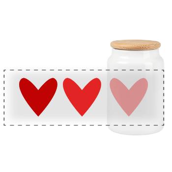SAINT VALENTINE. bachelorette party. I LOVE YOU. I LOVE YOU. LOVE - Panoramic Cookie Jar with Wooden Lid - white - Front