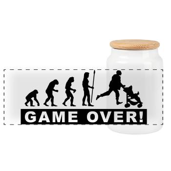 evolution_daddy - Panorama Keksdose mit Holzdeckel - Weiß - Vorne