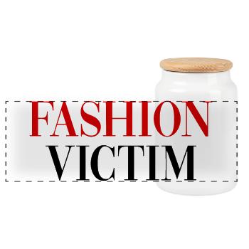 FASHION VICTIM - Panorama Keksdose mit Holzdeckel - Weiß - Vorne