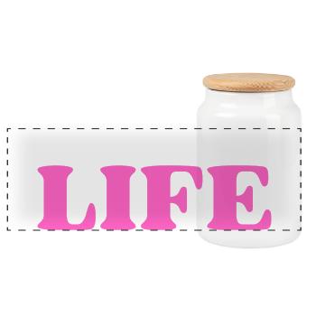 Choose Life - Statement fürs Leben! Was wählst du? - Panorama Keksdose mit Holzdeckel - Weiß - Vorne