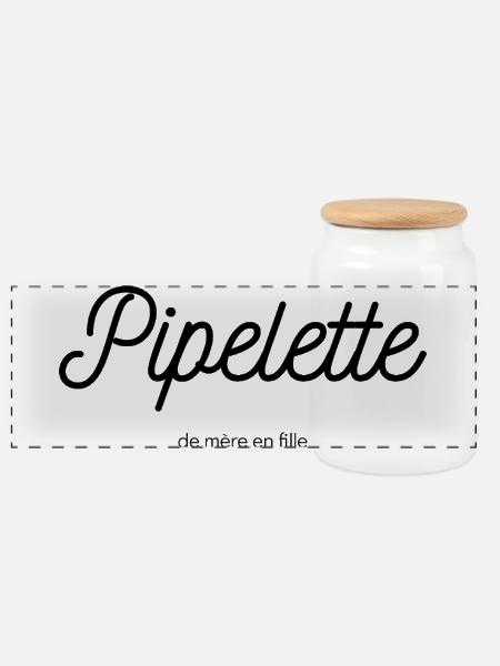 Pipelette_ von der Mutter zur fille_noir - Panorama Keksdose mit Holzdeckel - Weiß