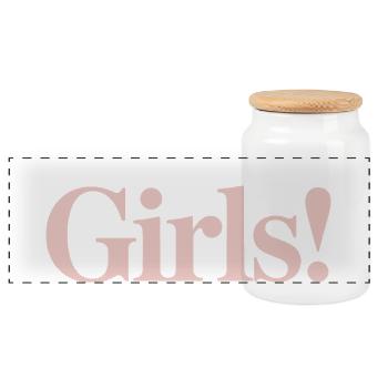 Women Power Who Runs The World Girls Power Girl - Panoramic Cookie Jar with Wooden Lid - white - Front