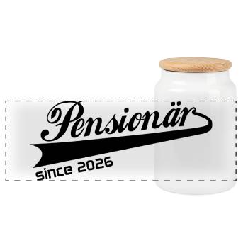 Chemise, veste, tasse retraite retraite 2026 - Boîte à biscuits avec couvercle en bois - blanc - Devant