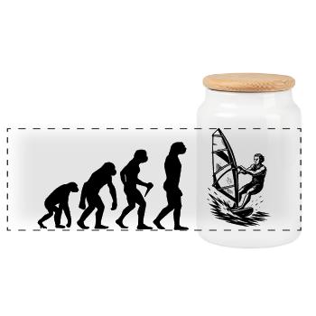 Déclaration pour tous les planchistes à voile - Boîte à biscuits avec couvercle en bois - blanc - Devant