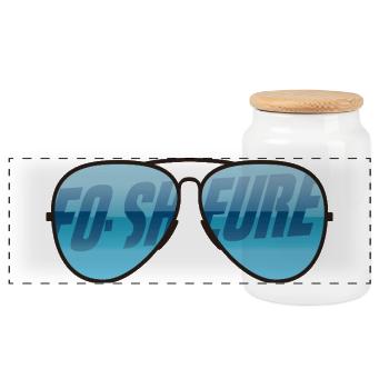 FO-SHEURE - Panoramic Cookie Jar with Wooden Lid - white - Front