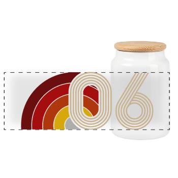 Astro Vintage 10 Year Party 2016 - Panoramic Cookie Jar with Wooden Lid - white - Front