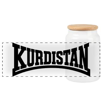Kurdistan wear - Panorama Keksdose mit Holzdeckel - Weiß - Vorne