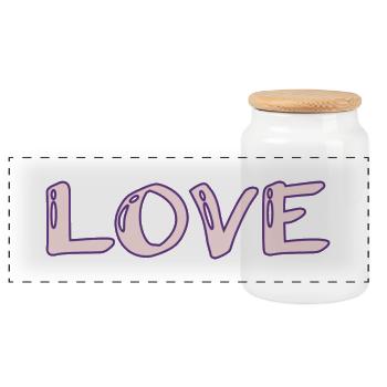 ICH HABE GERADE GEHEIRATET. Junggesellinnenabschied. HEILIGER VALENTINSTAG. PAAR. LIEBE - Panorama Keksdose mit Holzdeckel - Weiß - Vorne