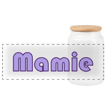OMA. MAMA. MUTTERTAG. ALLES GUTE ZUM GEBURTSTAG DER MUTTER - Panorama Keksdose mit Holzdeckel - Weiß - Vorne