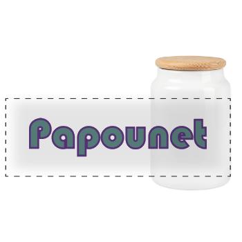 FÊTE DES PÈRES. BONNE FÊTE PAPA. PAPA. BONNE FÊTE. - Boîte à biscuits avec couvercle en bois - blanc - Devant