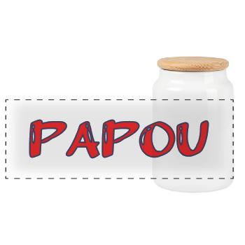 BONNE FÊTE PAPA. PAPA. FÊTE DES PÈRES. PÈRE - Boîte à biscuits avec couvercle en bois - blanc - Devant