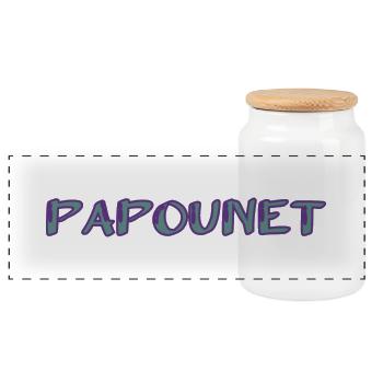 FÊTE DES PÈRES. BONNE FÊTE PAPA. PAPA. BONNE FÊTE. - Boîte à biscuits avec couvercle en bois - blanc - Devant