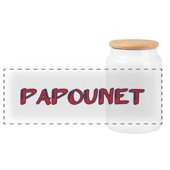 BONNE FÊTE PAPA. PAPA. FÊTE DES PÈRES. PÈRE - Boîte à biscuits avec couvercle en bois - blanc - Devant