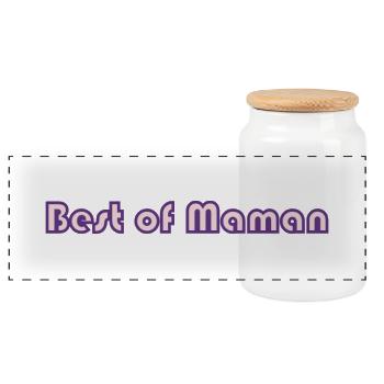 HAPPY MOTHER'S DAY. MOM. MOTHER's DAY - Panoramic Cookie Jar with Wooden Lid - white - Front