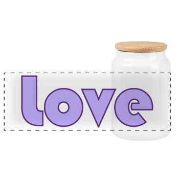 LIEBE. PAAR. ICH HABE GERADE GEHEIRATET. Junggesellinnenabschied. HEILIGER VALENTINSTAG. - Panorama Keksdose mit Holzdeckel - Weiß - Vorne