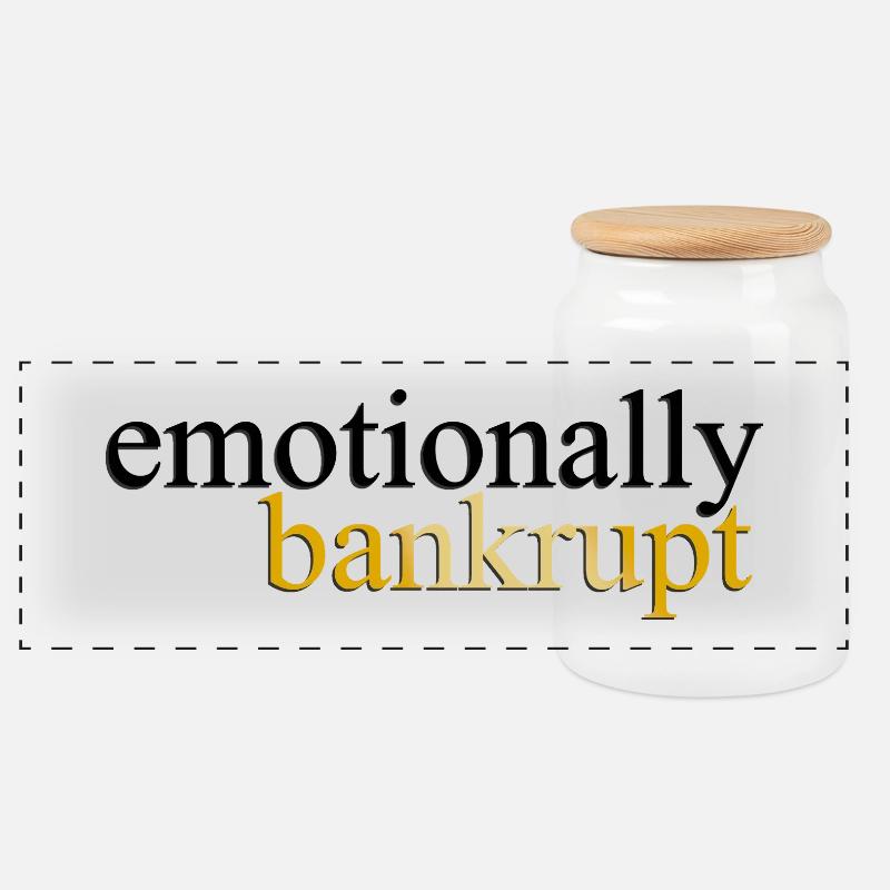 Emotionally Bankrupt Luxury Statement Shirt - Panorama Keksdose mit Holzdeckel - Weiß