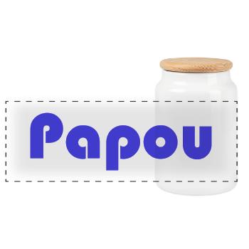 FÊTE DES PÈRES. BONNE FÊTE PAPA. PAPA. BONNE FÊTE. - Boîte à biscuits avec couvercle en bois - blanc - Devant