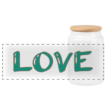 ICH HABE GERADE GEHEIRATET. Junggesellinnenabschied. HEILIGER VALENTINSTAG. PAAR. LIEBE - Panorama Keksdose mit Holzdeckel - Weiß - Vorne