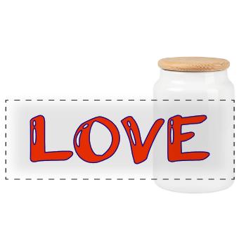 PAAR. ICH HABE GERADE GEHEIRATET. Junggesellinnenabschied. HEILIGER VALENTINSTAG. MARIES - Panorama Keksdose mit Holzdeckel - Weiß - Vorne