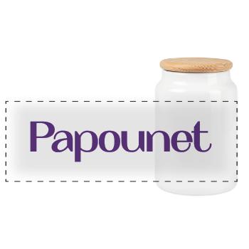 FÊTE DES PÈRES. BONNE FÊTE PAPA. PAPA. BONNE FÊTE. - Boîte à biscuits avec couvercle en bois - blanc - Devant