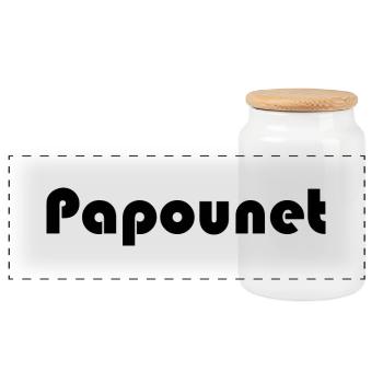 PAPOUNET. PAPA. FÊTE DES PÈRES. BONNE FÊTE PAPA - Boîte à biscuits avec couvercle en bois - blanc - Devant