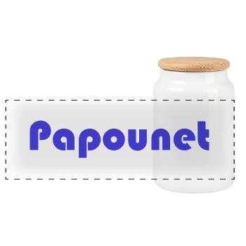 FÊTE DES PÈRES. BONNE FÊTE PAPA. PAPA. BONNE FÊTE. - Boîte à biscuits avec couvercle en bois - blanc - Devant