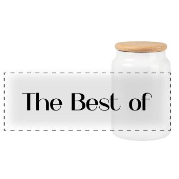 The Best of. Best of. Best. Meilleur.Noël. Geek - Boîte à biscuits avec couvercle en bois - blanc - Devant
