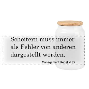 Scheitern immer auf andere Schieben - Panorama Keksdose mit Holzdeckel - Weiß - Vorne