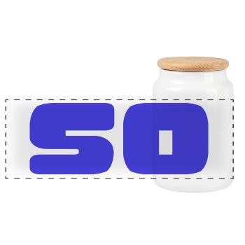 50. 50 ANS. 50e ANNIVERSAIRE. ANNIVERSAIRE 50 ANS. - Boîte à biscuits avec couvercle en bois - blanc - Devant