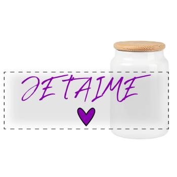 MOTHER'S DAY. HAPPY MOTHER'S DAY. MOM - Panoramic Cookie Jar with Wooden Lid - white - Front