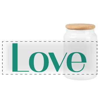 ICH HABE GERADE GEHEIRATET. Junggesellinnenabschied. HEILIGER VALENTINSTAG. PAAR. LIEBE - Panorama Keksdose mit Holzdeckel - Weiß - Vorne