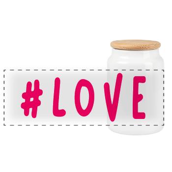MOM. MOTHER'S DAY. HAPPY MOTHER'S DAY - Panoramic Cookie Jar with Wooden Lid - white - Front