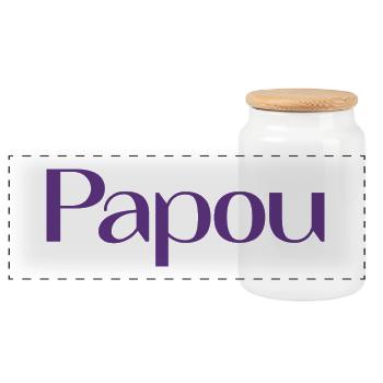 FÊTE DES PÈRES. BONNE FÊTE PAPA. PAPA. BONNE FÊTE. - Boîte à biscuits avec couvercle en bois - blanc - Devant