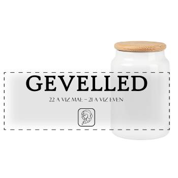 Bretagne - Gevelled - Gémeaux - Boîte à biscuits avec couvercle en bois - blanc - Devant