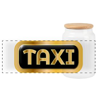 CHAUFFEUR DE TAXI CHAUFFEUR DE TAXI TRANSPORT - Boîte à biscuits avec couvercle en bois - blanc - Devant