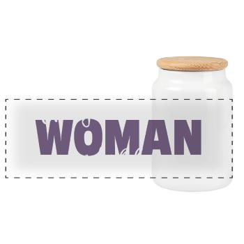 Chaque femme est une femme merveilleuse - Boîte à biscuits avec couvercle en bois - blanc - Devant