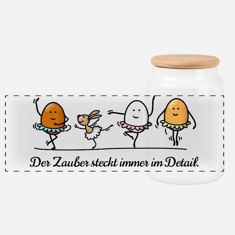 Ostern - Panorama Keksdose mit Holzdeckel - Weiß