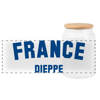 DIEPPE France Frankreich - Boîte à biscuits avec couvercle en bois - blanc - Devant