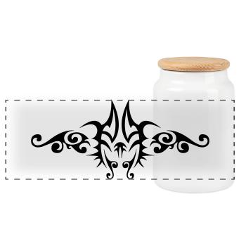 Tribal 6 par Helfspawn - Boîte à biscuits avec couvercle en bois - blanc - Devant