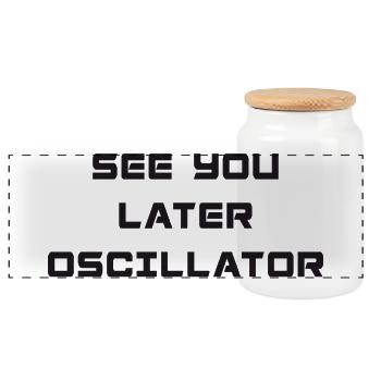 SEE YOU LATER OSCILLATOR - Panorama Keksdose mit Holzdeckel - Weiß - Vorne