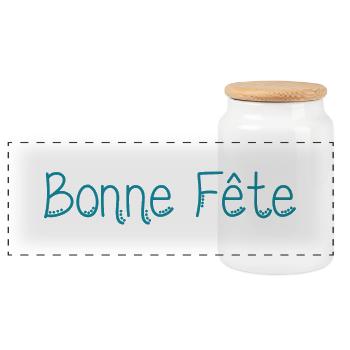PAPA. FÊTE DES PÈRES. BONNE FÊTE PAPA. BONNE FÊTE - Boîte à biscuits avec couvercle en bois - blanc - Devant
