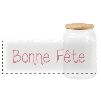 FÊTE DES MÈRES. BONNE FÊTE MAMAN. MAMAN. JE T'AIME - Boîte à biscuits avec couvercle en bois - blanc - Devant