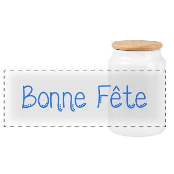FÊTE DES PÈRES. BONNE FÊTE PAPA. PAPA. BONNE FÊTE - Boîte à biscuits avec couvercle en bois - blanc - Devant