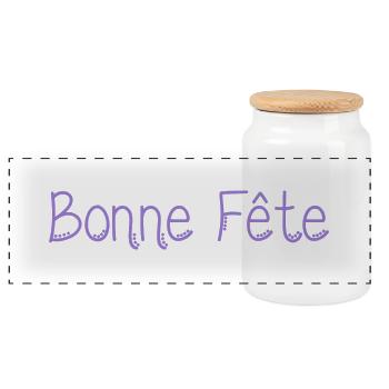 FÊTE DES MÈRES. BONNE FÊTE MAMAN. MAMAN. JE T'AIME - Boîte à biscuits avec couvercle en bois - blanc - Devant