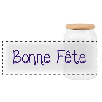 FÊTE DES MÈRES. BONNE FÊTE MAMAN. MAMAN. JE T'AIME - Boîte à biscuits avec couvercle en bois - blanc - Devant