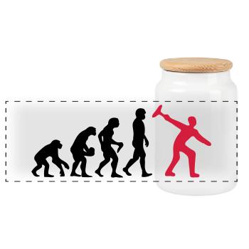 Icestock Evolution - Boîte à biscuits avec couvercle en bois - blanc - Devant