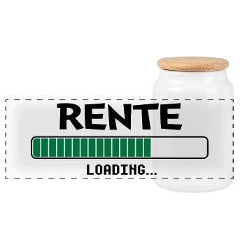 Rente Loading - Panorama Keksdose mit Holzdeckel - Weiß - Vorne