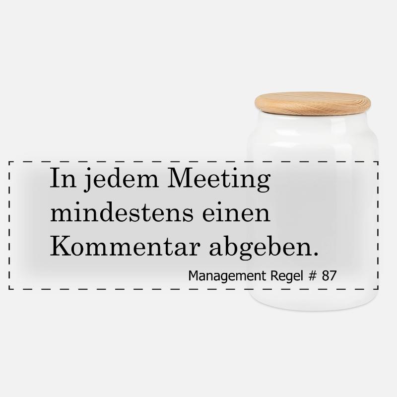 Mindestens ein Kommentar pro Meeting - Panorama Keksdose mit Holzdeckel - Weiß